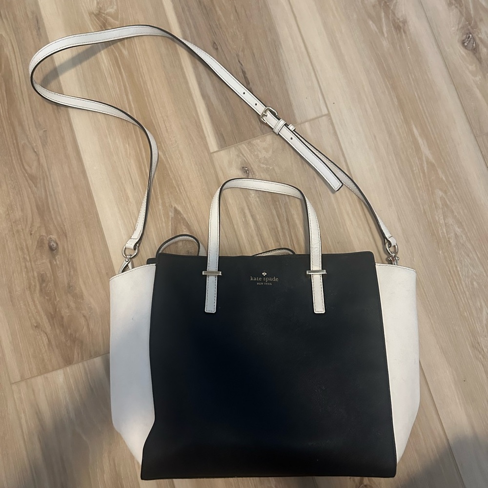 Kate Spade Elegant Black and Cream Tote